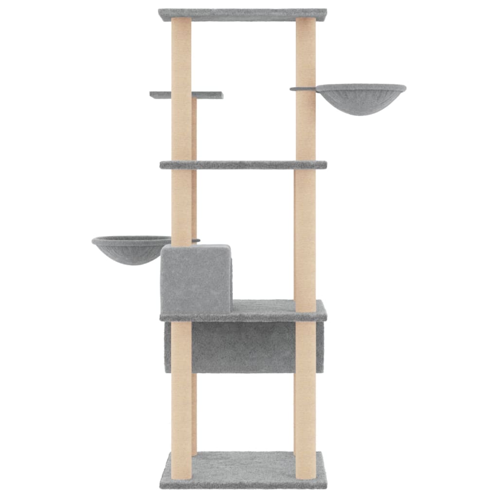 Kissan Kiipeilypuu Sisal- Raapimispylväillä Vaaleanharm. 141 Cm