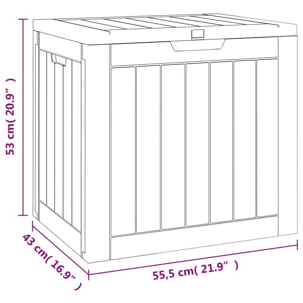 Puutarhan Varastoarkku 55,5X43X53 Cm Polypropeeni