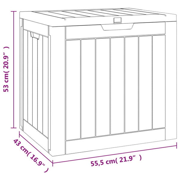 Puutarhan Varastoarkku 55,5X43X53 Cm Polypropeeni