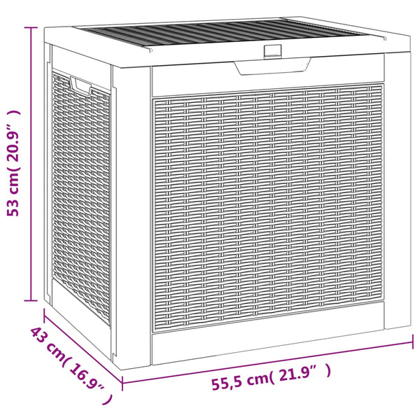 Puutarhan Varastoarkku 55,5X43X53 Cm Polypropeeni