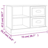Tv-Taso 73X35,5X47,5 Cm Tekninen Puu