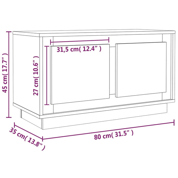 Tv-Taso 80X35X45 Cm Tekninen Puu