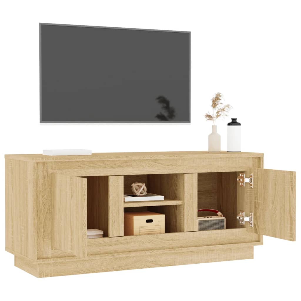 Tv-Taso Sonoma-Tammi 102X35X45 Cm Tekninen Puu