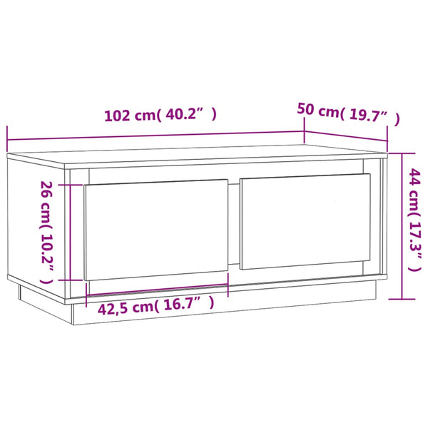 Sohvapöytä Sonoma-Tammi 102X50X44 Cm Tekninen Puu