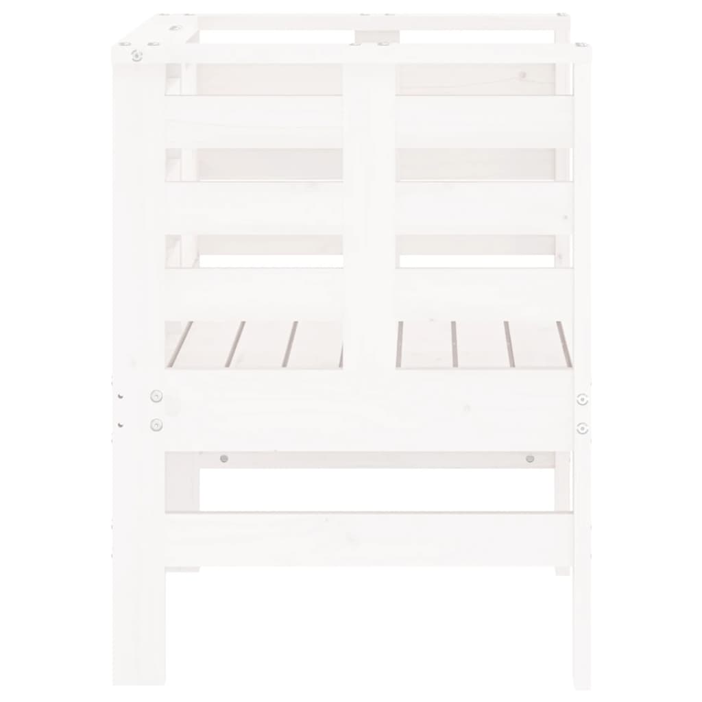 Puutarhatuolit 2 Kpl Valkoinen 61,5X53X71 Cm Täysi Mänty