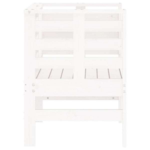 Puutarhatuolit 2 Kpl Valkoinen 61,5X53X71 Cm Täysi Mänty