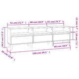 Tv-Taso 150X30X44,5 Cm Tekninen Puu