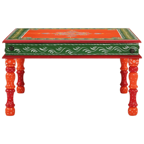 Sohvapöytä Käsinmaalattu Täysi Mangopuu
