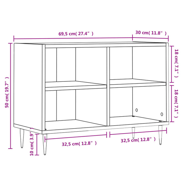 Tv-Taso 69,5X30X50 Cm Tekninen Puu