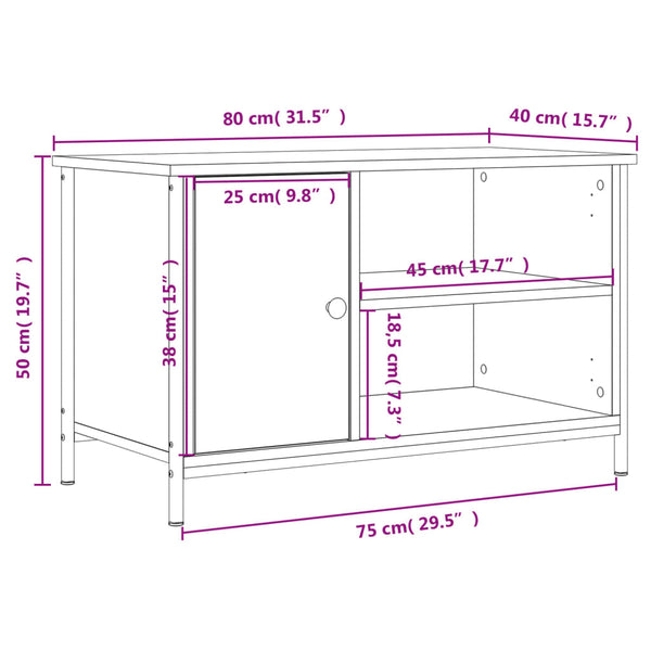 Tv-Taso 80X40X30 Cm Tekninen Puu