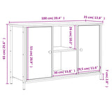Tv-Taso Sonoma-Tammi 100X35X65 Cm Tekninen Puu