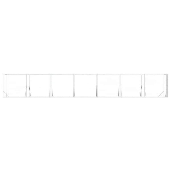Koiran Ulkohäkki Hopea Galvanoitu Teräs