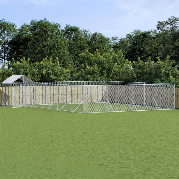Koiran Ulkohäkki Katolla Hopea 12X12X2,5 M Galvanoitu Teräs