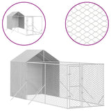 Koiran Ulkohäkki Katolla Hopea 2X6X2,5 M Galvanoitu Teräs