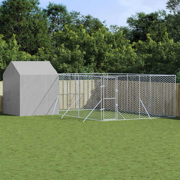 Koiran Ulkohäkki Katolla Hopea 12X12X2,5 M Galvanoitu Teräs