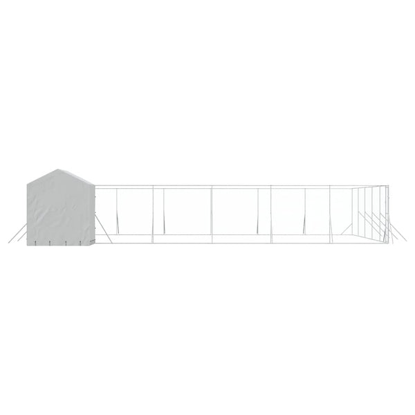Koiran Ulkohäkki Katolla Hopea 12X12X2,5 M Galvanoitu Teräs
