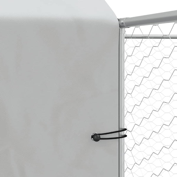 Koiran Ulkohäkki Katolla Hopea 12X12X2,5 M Galvanoitu Teräs