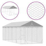 Koiran Ulkohäkki Katolla Hopea 3X7,5X2,5 M Galvanoitu Teräs
