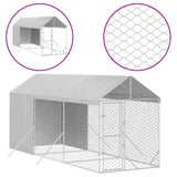 Koiran Ulkohäkki Katolla Hopea 2X6X2,5 M Galvanoitu Teräs
