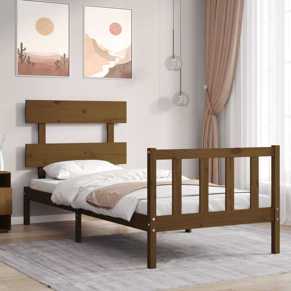 Sängynrunko Päädyllä Super King Size Täysi Puu