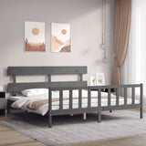 Sängynrunko Päädyllä Super King Size Täysi Puu