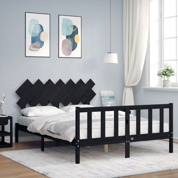 Sängynrunko Päädyllä Super King Size Täysi Puu