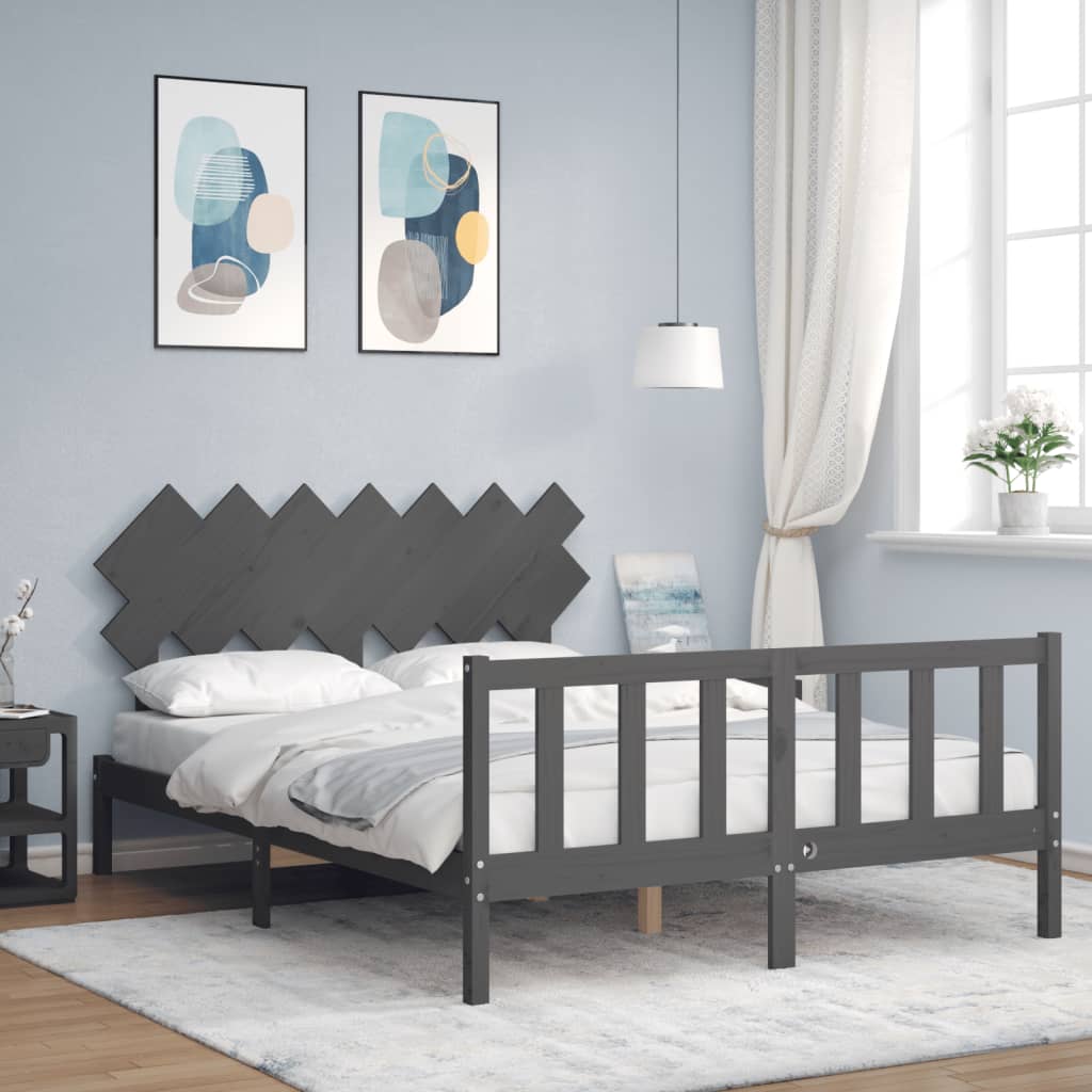 Sängynrunko Päädyllä Super King Size Täysi Puu