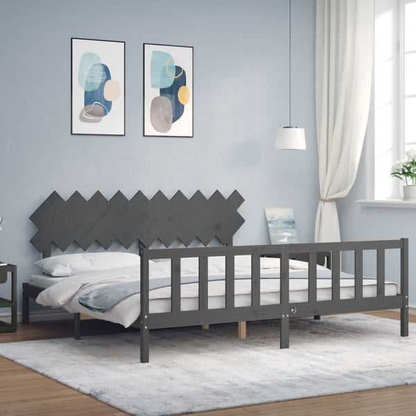 Sängynrunko Päädyllä Super King Size Täysi Puu