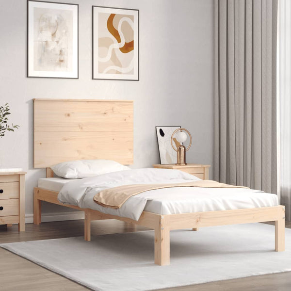 Sängynrunko Päädyllä King Size Täysi Puu