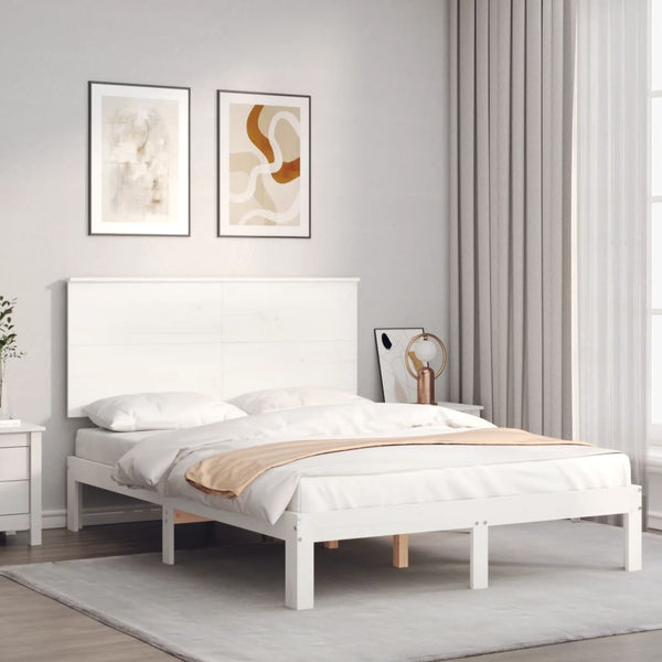 Sängynrunko Päädyllä King Size Täysi Puu