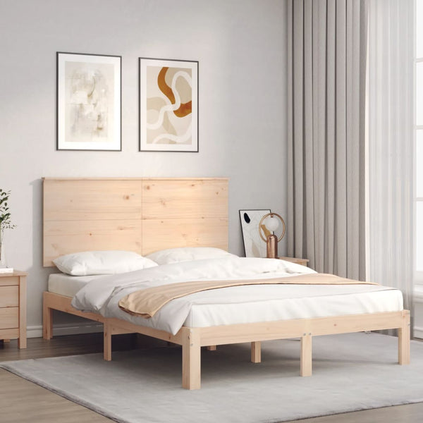 Sängynrunko Päädyllä King Size Täysi Puu