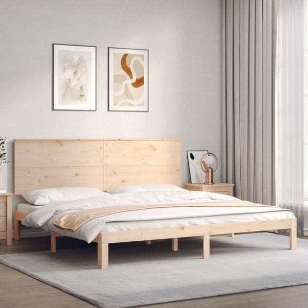 Sängynrunko Päädyllä King Size Täysi Puu