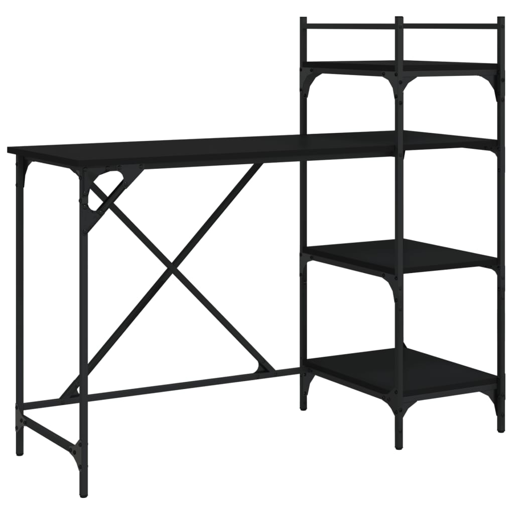 Tietokonepöytä Hyllyillä 120X47X109 Cm
