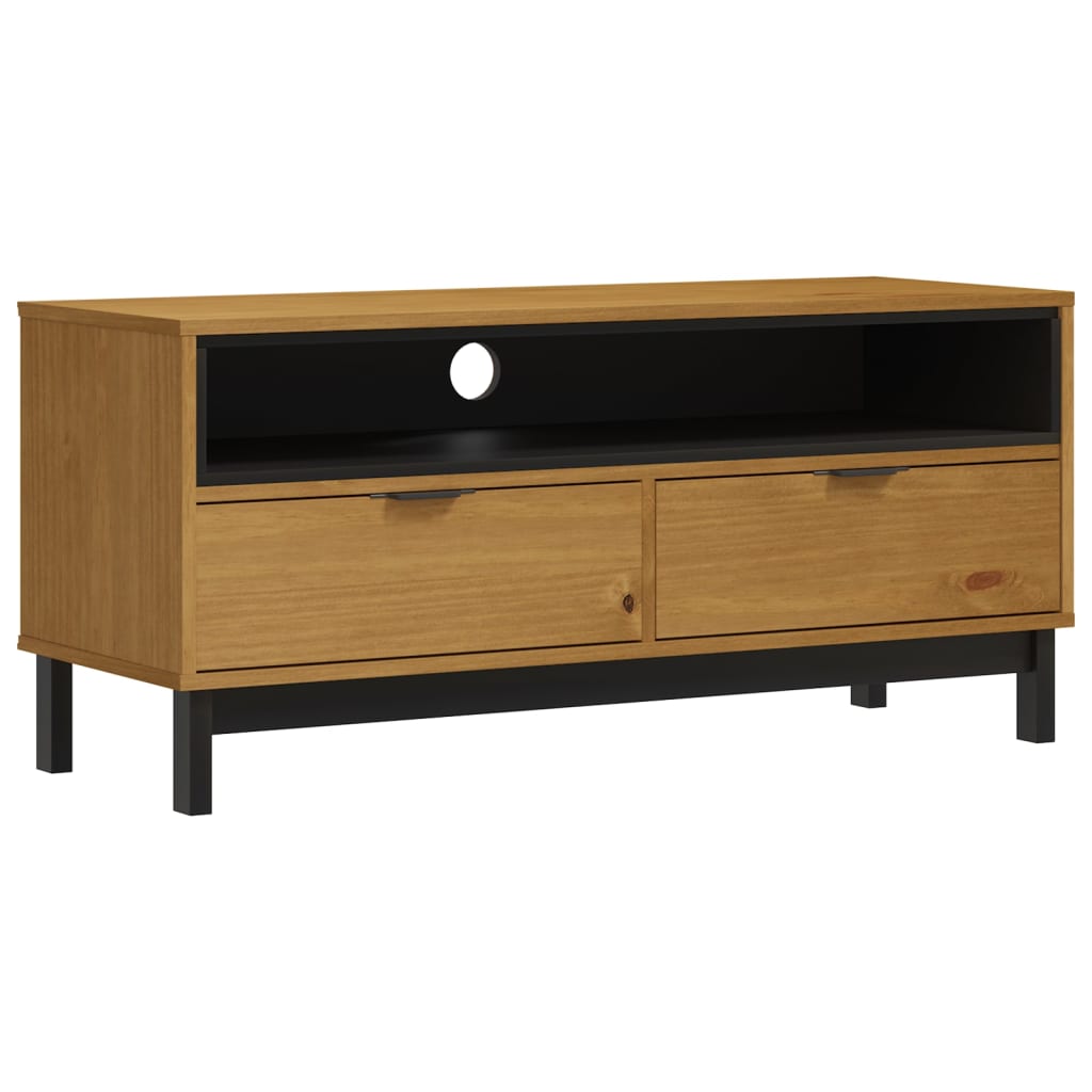 Tv-Taso Flam 110X40X50 Cm Täysi Mänty