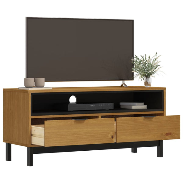 Tv-Taso Flam 110X40X50 Cm Täysi Mänty