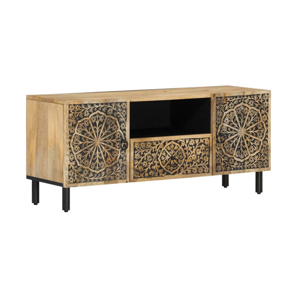Tv-Taso 105X33X46 Cm Täysi Mangopuu