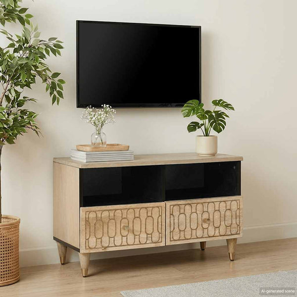 Tv-Taso 70X33X46 Cm Täysi Mangopuu