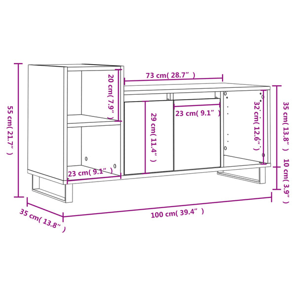 Tv-Taso 100X35X55 Cm Tekninen Puu