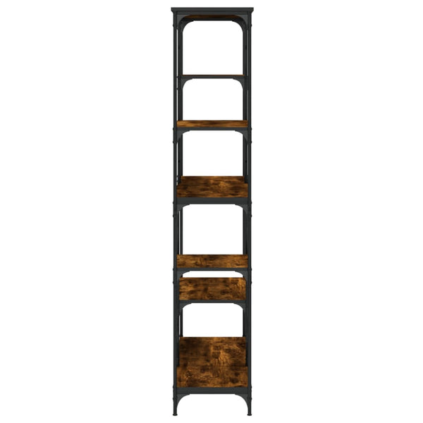 Kirjahylly 99X35,5X176 Cm Tekninen Puu Ja Teräs