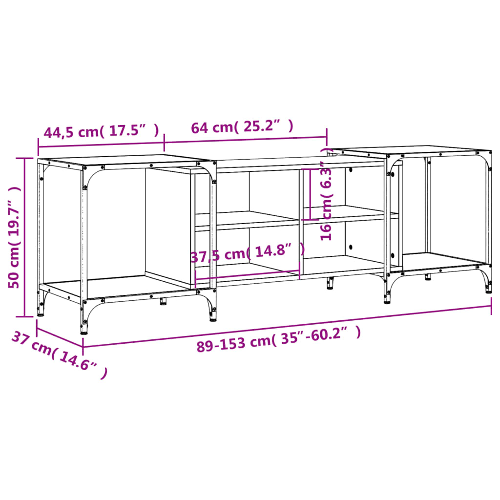 Tv-Taso 153X37X50 Cm Tekninen Puu