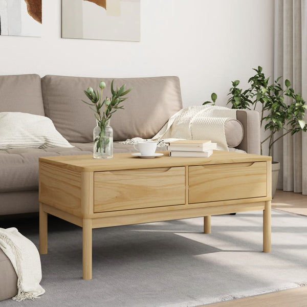 Sohvapöytä Floro 99X55,5X45 Cm Täysi Mänty