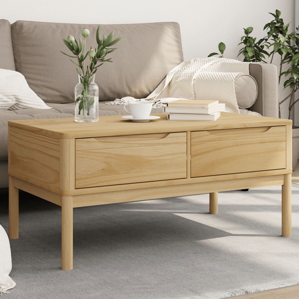 Sohvapöytä Floro 99X55,5X45 Cm Täysi Mänty
