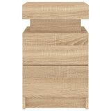 Yöpöytä Led-Valoilla Sonoma-Tammi 35X39X55 Cm