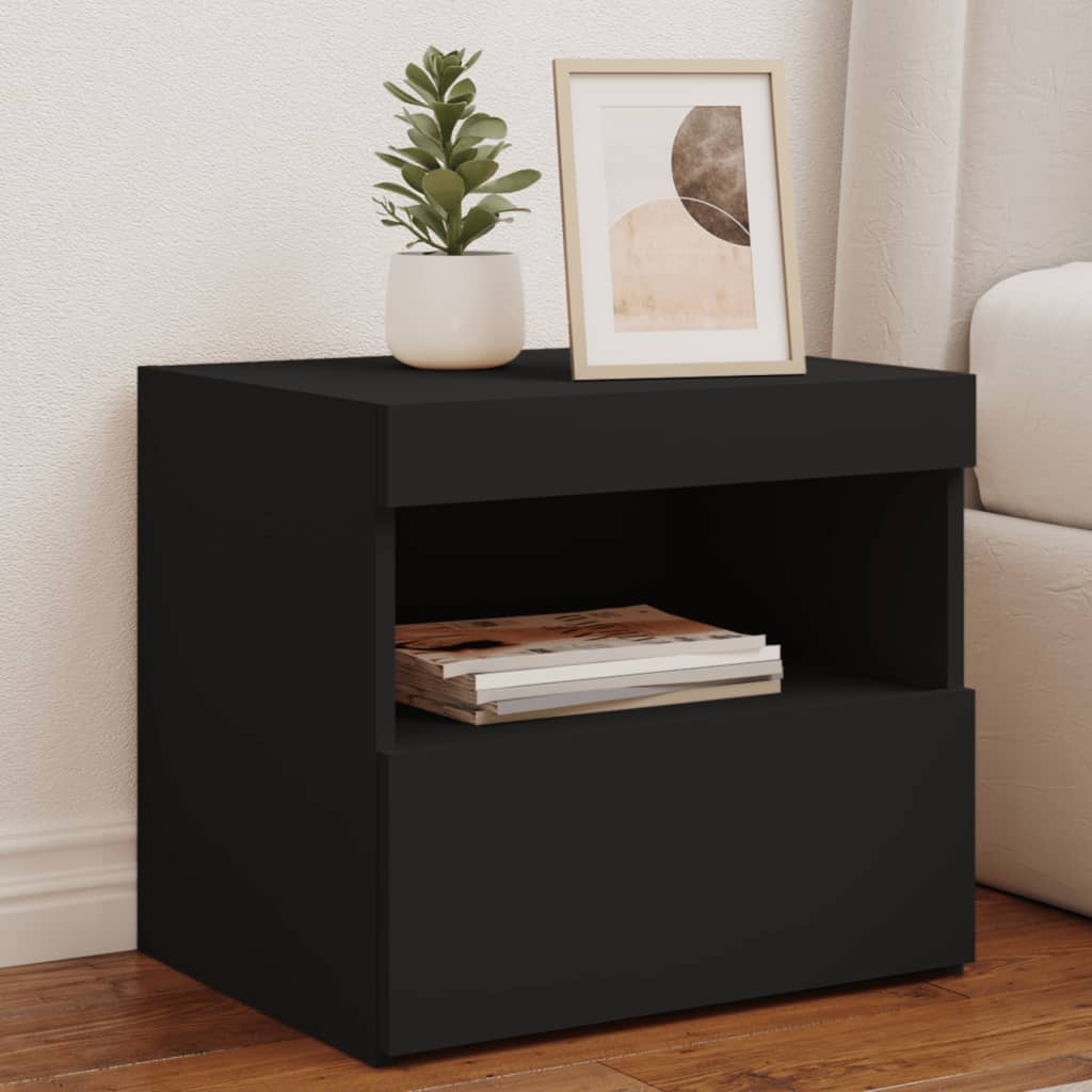 Yöpöytä Led-Valoilla 50X40X45 Cm