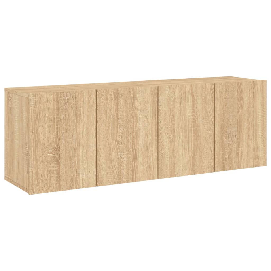 Tv-Kaapit Seinäkiinnitettävä 2 Kpl Sonoma-Tammi 60X30X41 Cm