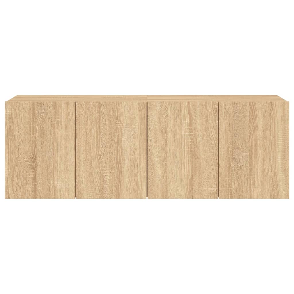 Tv-Kaapit Seinäkiinnitettävä 2 Kpl Sonoma-Tammi 60X30X41 Cm