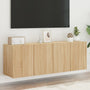 Tv-Kaapit Seinäkiinnitettävä 2 Kpl Sonoma-Tammi 60X30X41 Cm