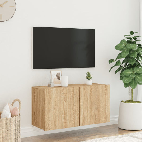 Tv-Kaappi Seinäkiinnitettävä Sonoma-Tammi 80X30X41 Cm