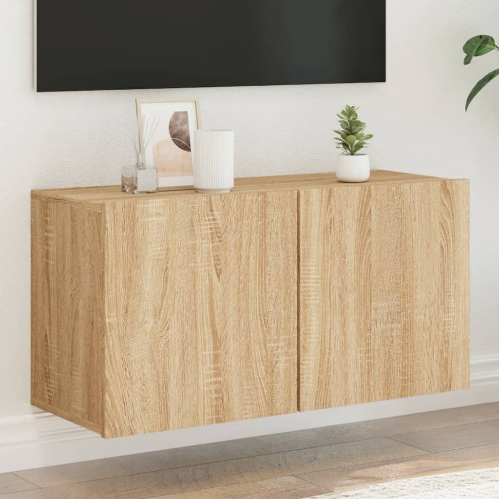 Tv-Kaappi Seinäkiinnitettävä Sonoma-Tammi 80X30X41 Cm