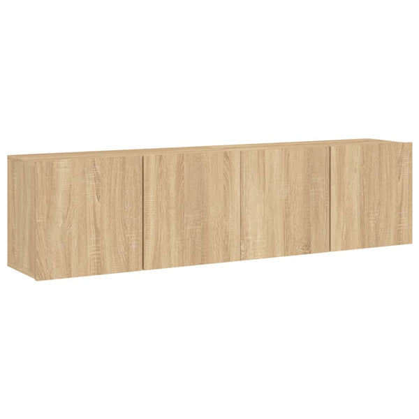 Tv-Kaapit Seinäkiinnitettävä 2 Kpl Sonoma-Tammi 80X30X41 Cm
